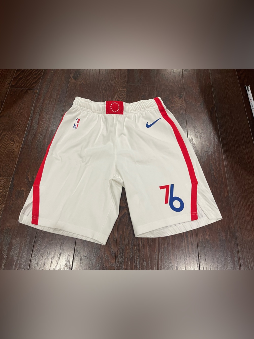 Philadelphia 76ers Nike NBA Game Shorts Men's White/Red NWOT